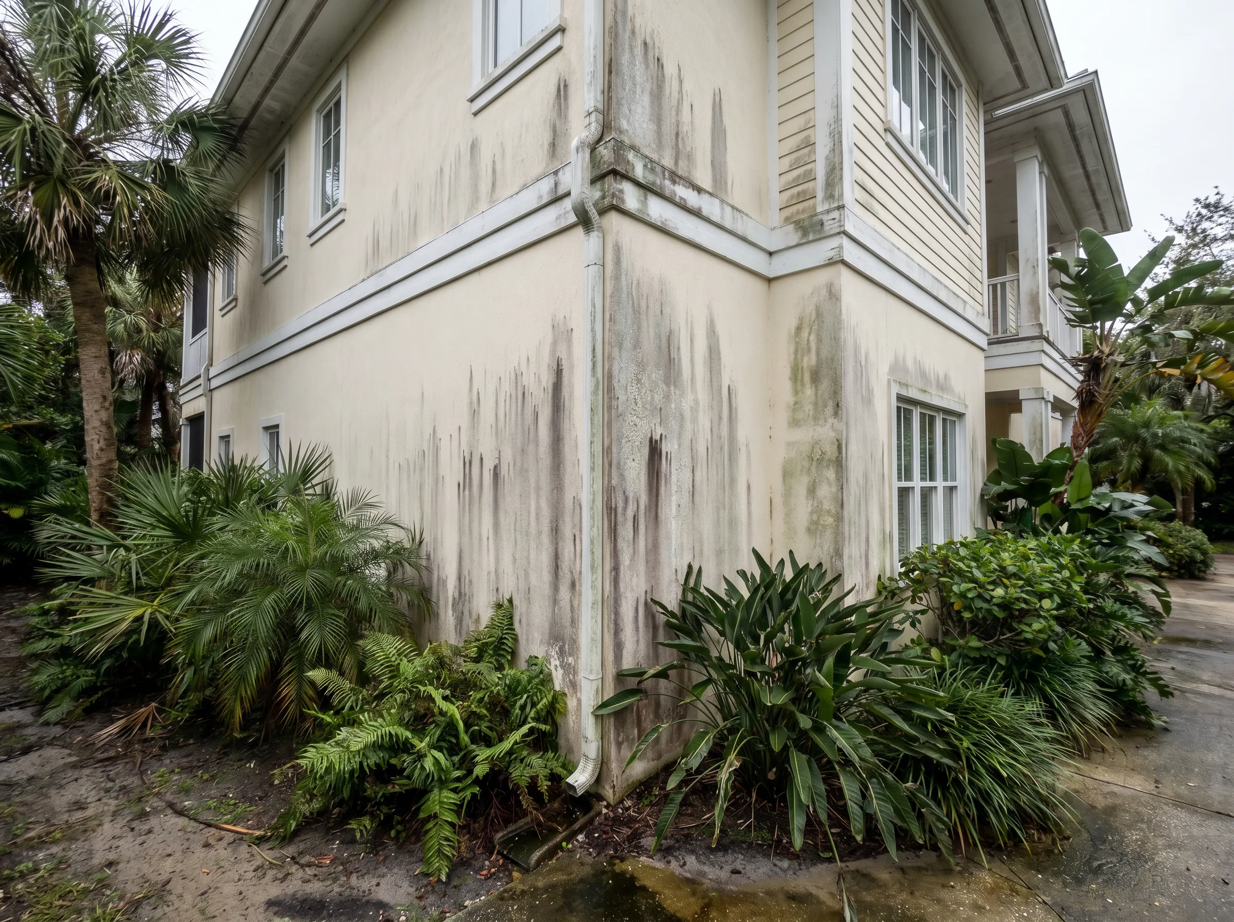 Before — home exterior soft washing in University Park
